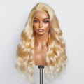 Human Hair 13x4 Lace Frontal Wig #613 Blonde Body Wave