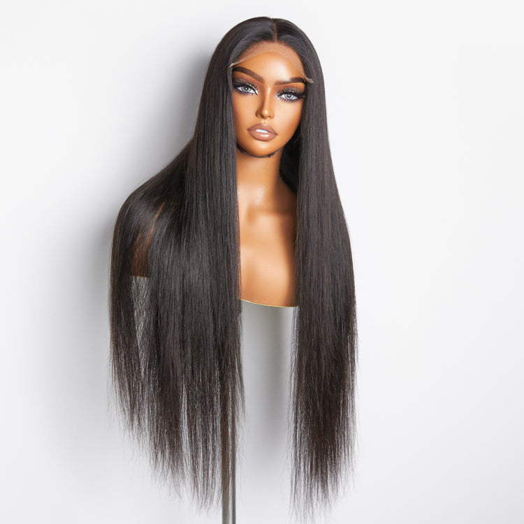 Human Hair 5x5 Glueless Lace Closure Wig Straight