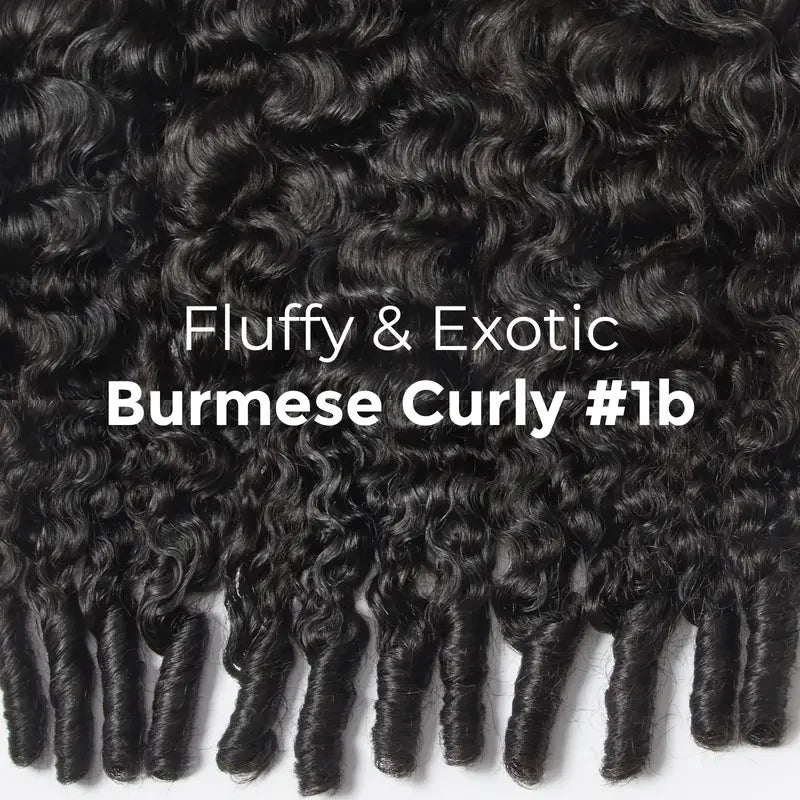Human Hair Wear and Go Half Wig Burmese Curly