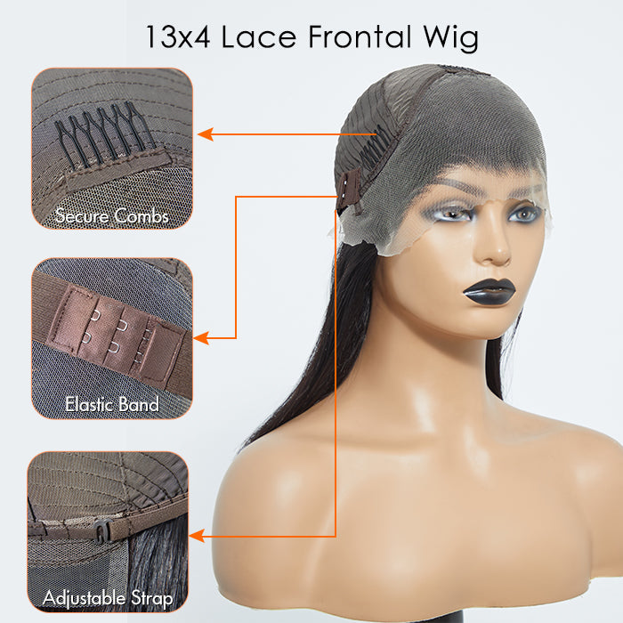 Human Hair 13x4 Lace Frontal Bob Wig Straight