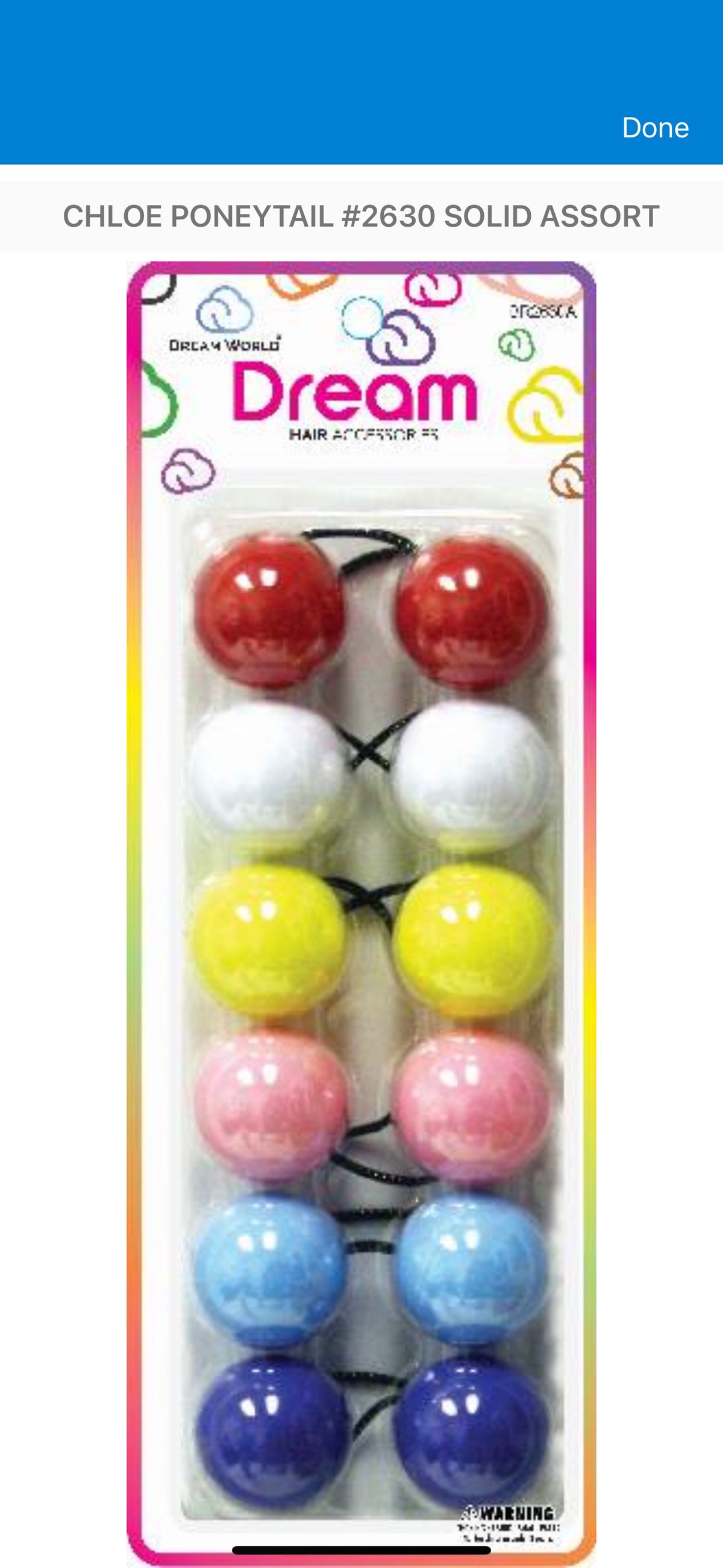 Dreamworld Ponytail  Holders Ball-ies