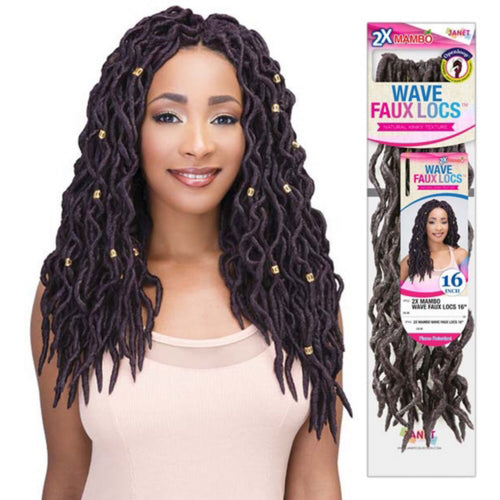 2X Mambo Wave Faux Locs 18”- Janet Collection Synthetic Hair Crochet Braids