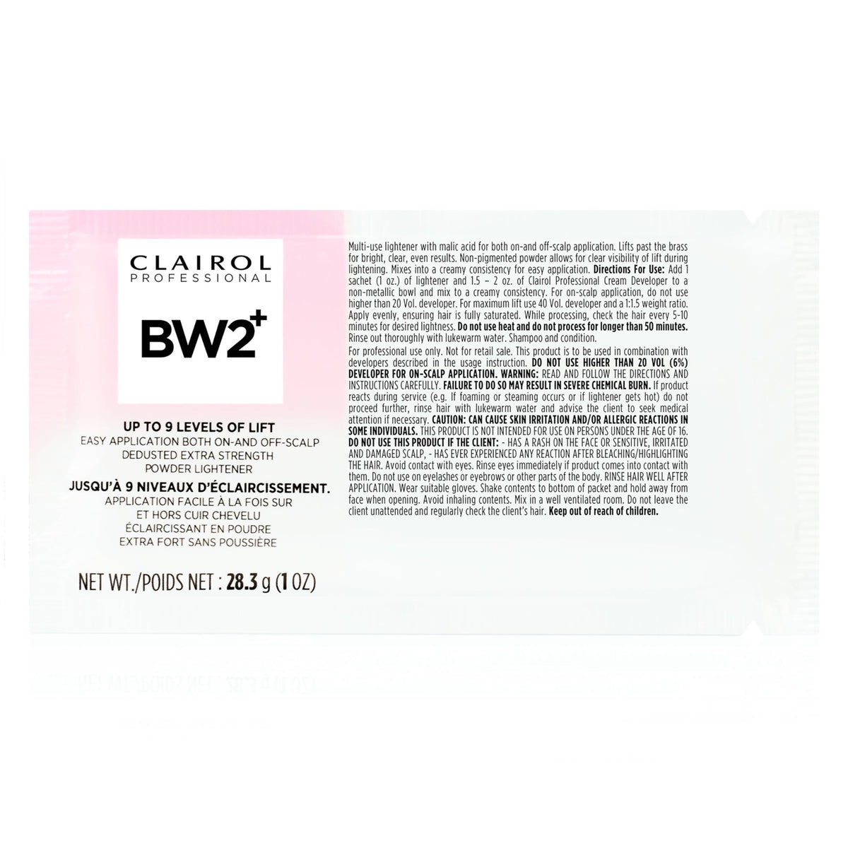 Clairol Professional BW2+ Dedusted Extra Strength Powder Lightener for Hair Highlights