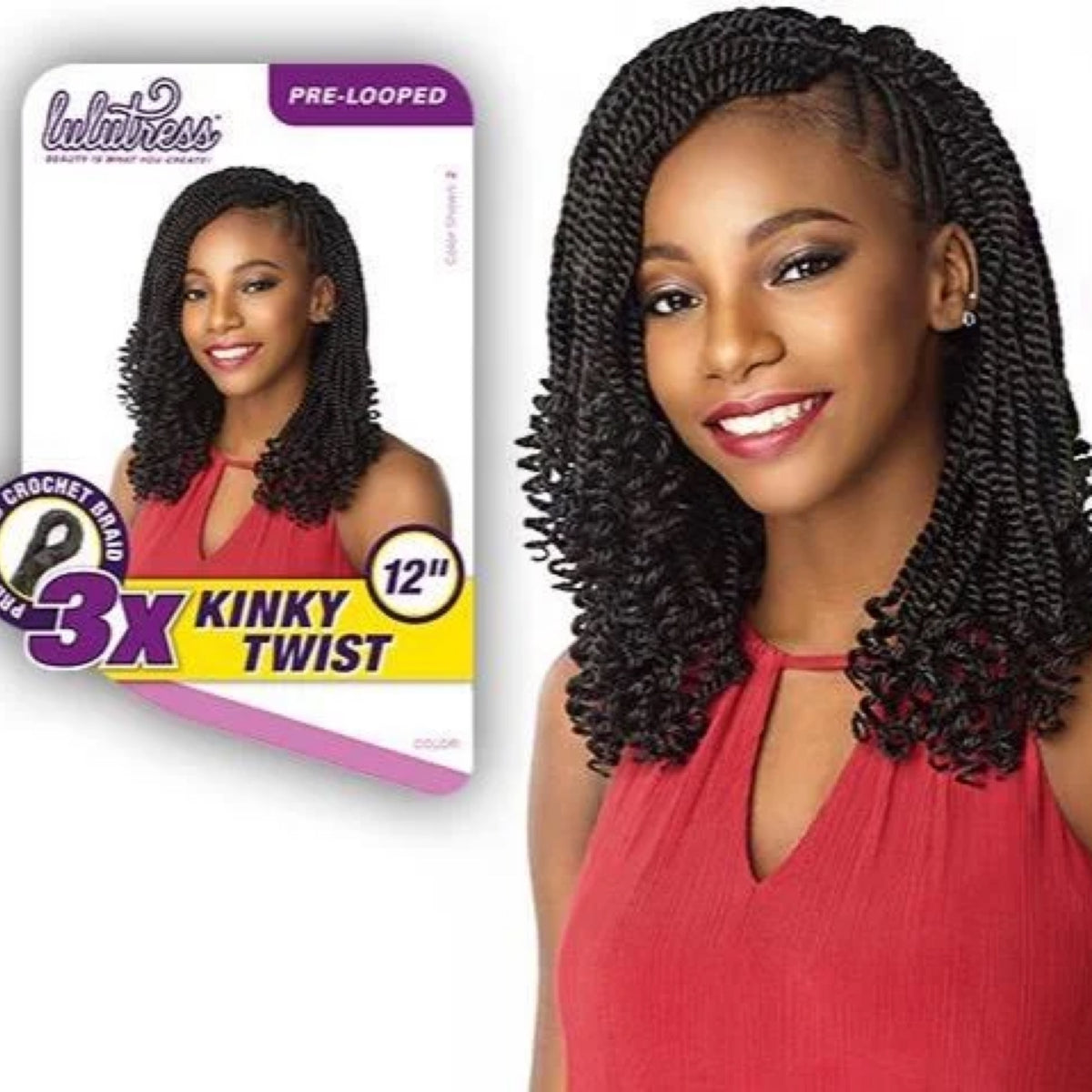 3x Kinky Twist 12” Pre-Looped -Sensationnel Lulutress